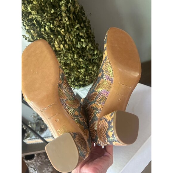 Forte Forte Chic Printed Snakeskin Leather Ankle Boots Caju Womens Size 39 US 8 - Picture 11 of 14